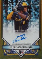 2024 Bowman Sterling Rookies Autographs #RAJCH Jackson Chourio Gold Refractor Baseball Card