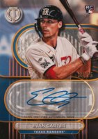 2024 Topps Tribute Tribute Autographs #TAECA Evan Carter Gold Baseball Card