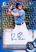 2022 Bowman Chrome Prospect Autographs #CPADB Dru Baker Hta Choice Refractor Baseball Card