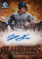 2024 Bowman Chrome Gladiators of the Diamond Autographs #GDAMS Matt Shaw Gold Mini Diamond Refractor Baseball Card