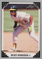 1991 Leaf #101 Rickey Henderson Baseball Card
