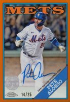 2023 Topps Chrome 1988 Topps Baseball Autograph #88BAPA Pete Alonso Orange Baseball Card