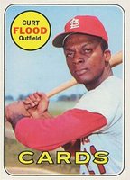1969 Topps #540 Curt Flood Baseball Card