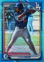 2024 Bowman Draft #BDC139 Zyhir Hope Chrome-Sky Blue Refractor Baseball Card