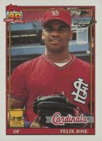 1991 Topps Desert Shield #368 Felix Jose Baseball Card