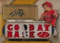 2017 Topps Triple Threads Autograph Relics #MT1 Mike Trout Gold Baseball Card