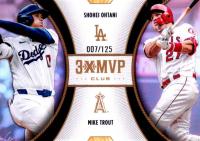 2025 Topps Welcome to the Club 3X MVP 3X MVP Dual #D2 Mike Trout/Shohei Ohtani Pink Baseball Card