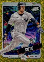 2024 Topps Chrome Cosmic #42 Juan Soto Gold Interstellar Refractor Baseball Card