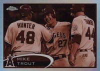 2012 Topps Chrome #144 Mike Trout Sepia Refractor Baseball Card