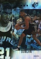 1999 SPx #73 Tim Duncan Radiance Basketball Card