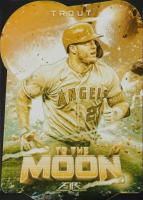 2022 Topps Fire to the Moon #TTM10 Mike Trout Die-Cut-Gold Minted Baseball Card