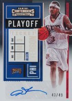 2020 Panini Contenders Veteran Season Ticket Autographs #AIV Allen Iverson Playoff Basketball Card