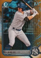 2022 Bowman Mega Box Chrome #137 Trey Sweeney Gold Refractor Baseball Card