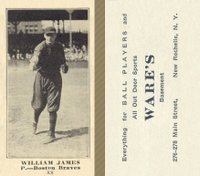 1916 Wares #88 William James Baseball Card
