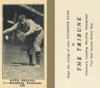 1916 Altoona Tribune #122 Otto Miller Baseball Card