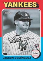 2024 Topps Heritage #399 Jasson Dominguez Black & White Image Baseball Card