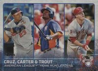 2015 Topps #285 Chris Carter/Mike Trout/Nelson Cruz Baseball Card