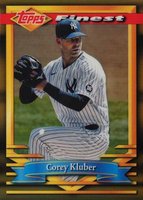 2021 Topps Finest Flashbacks #118 Corey Kluber Gold Refractor Baseball Card