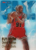 1996 Hoops Fly With #7 Dennis Rodman Basketball Card