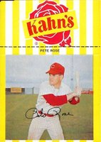 1967 Kahn's Wieners # Pete Rose Baseball Card