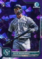 2022 Bowman Chrome Sapphire Edition #48 Julio Rodriguez SP-Purple Baseball Card