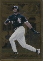 1996 Leaf Steel #1 Frank Thomas Gold Baseball Card