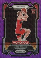 2023 Panini Prizm Monopoly #84 Gradey Dick Purple Basketball Card