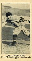 1916 Sporting News #45 Al Demaree Blank Back Baseball Card