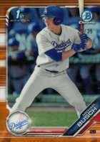 2019 Bowman Draft #BDC57 Michael Busch Chrome-Orange Refractor Baseball Card