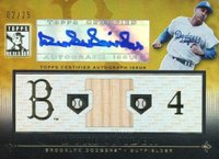2010 Topps Tribute Autograph Relic #DSN Duke Snider Gold Baseball Card