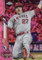 2020 Topps Chrome Update #U69 Mike Trout Pink Refractor Baseball Card