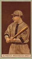 1912 Brown Backgrounds Red Cross #161 Germany Schaefer Baseball Card