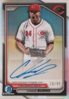 2024 Bowman Draft Chrome Prospect Autographs #CPACB Chase Burns Image Variation Baseball Card
