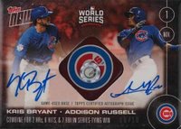 2016 Topps Now  #BR-E Addison Russell/Kris Bryant Game Used Base-Autograph-Red Baseball Card