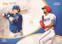 2023 Topps Dynamic Duals #3 Josh Jung/Marcus Semien Blue Baseball Card