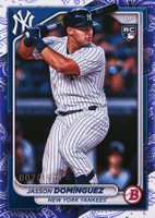 2024 Bowman #17 Jasson Dominguez Purple Pattern Baseball Card