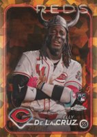 2024 Topps Chrome Sapphire #141 Elly de La Cruz SP-Gold Baseball Card