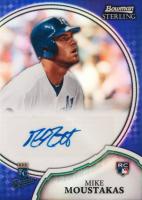 2011 Bowman Sterling Rookie Autographs #13 Mike Moustakas Purple Refractor Baseball Card