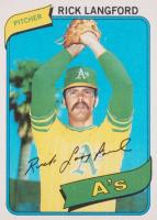 1980 Topps #546 Rick Langford Baseball Card