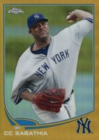 2013 Topps Chrome #174 CC Sabathia Gold Refractor Baseball Card