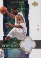 2003 Upper Deck Exquisite Collection #28-P Tracy McGrady Patch Basketball Card