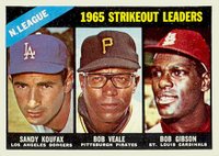 1966 Topps #225 N.L. Strikeout Leaders Baseball Card