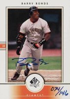 2001 SP Authentic Buybacks Autographs #65 Barry Bonds 2000 SP Authentic Baseball Card
