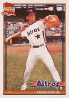 1991 O-Pee-Chee #565 Craig Biggio Baseball Card