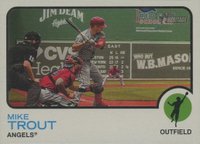 2022 Topps Heritage #100 Mike Trout Image Variation Baseball Card