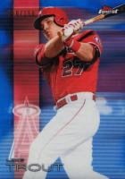 2016 Finest #1 Mike Trout Blue Refractor Baseball Card