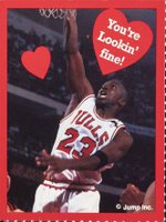 1989 Cleo Michael Jordan Valentines # You're Lookin' Fine ! Basketball Card