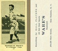1916 Wares #17 Mordecai Brown Baseball Card