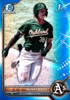 2022 Bowman Draft #BDC121 Henry Bolte Chrome-Blue Refractor Baseball Card