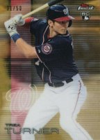 2016 Finest #18 Trea Turner Gold Refractor Baseball Card